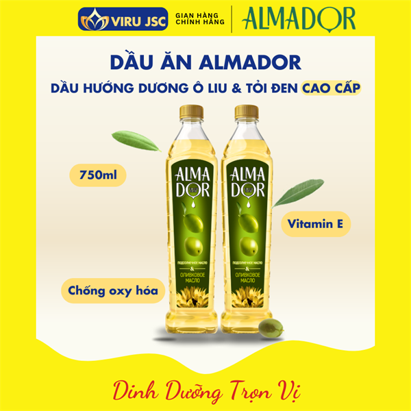 Combo 2 - Almador - Dầu ăn Ô Liu - 750ml