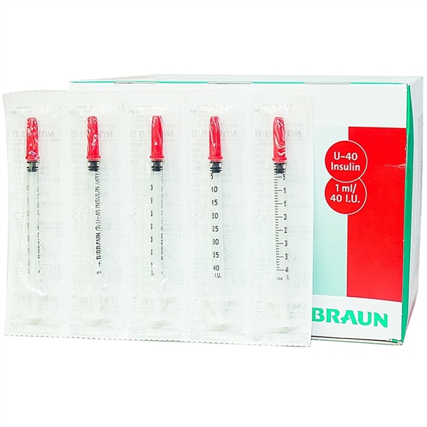Bơm tiểu đường Omnican N40 nắp đỏ 1ml/40I.U