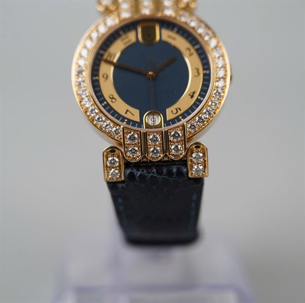 Đồng hồ Hary Winston zin xanh da trăn (NO0179) (HC) KG+