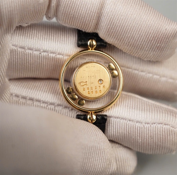 Đồng hồ Chopard Happy Diamonds sz20 đen (2822764100) (HC)KG+