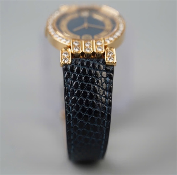 Đồng hồ Hary Winston zin xanh da trăn (NO0179) (HC) KG+