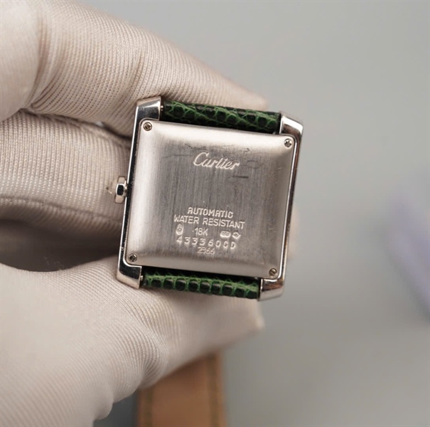 Đồng hồ Cartier zin xanh lá (4333600D) (HC) KG+