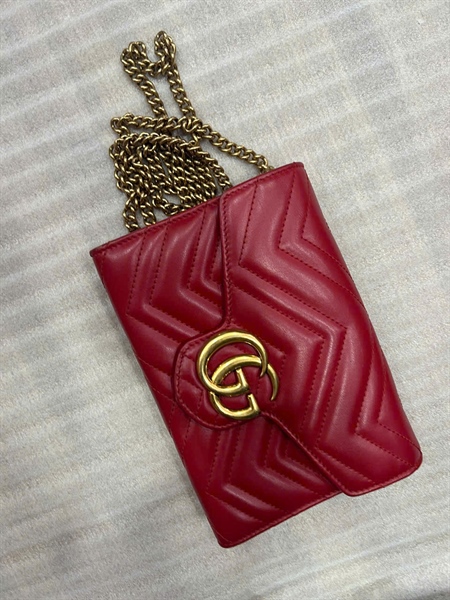 Túi GG Marmont đỏ sz20 (BQ) KG+