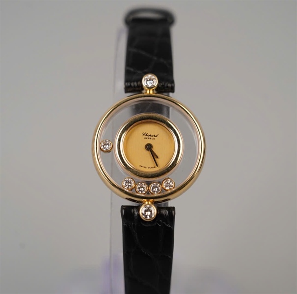 Đồng hồ Chopard Happy Diamonds sz20 đen (2822764100) (HC)KG+