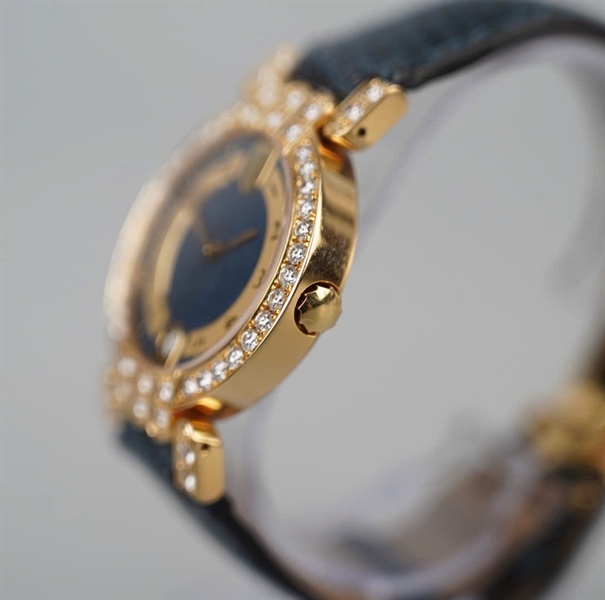 Đồng hồ Hary Winston zin xanh da trăn (NO0179) (HC) KG+