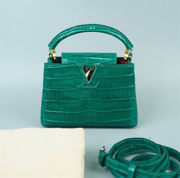 Túi LV Capu xanh đậm sz20 (BMC) KG+