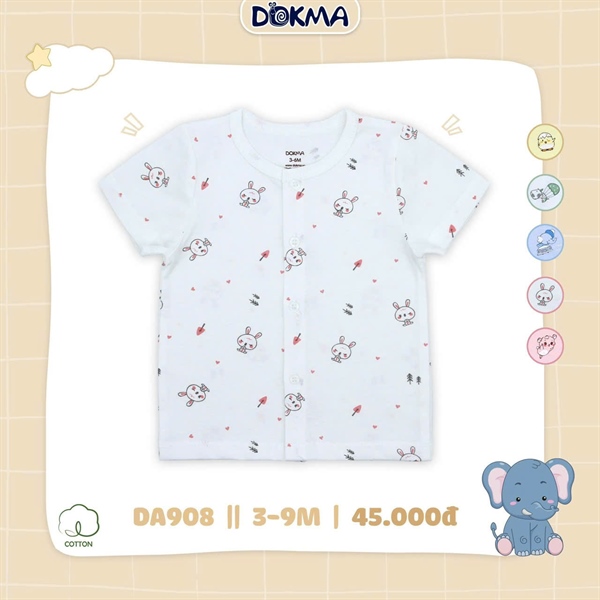 DA908 - 3M/9M Áo cài giữa cộc