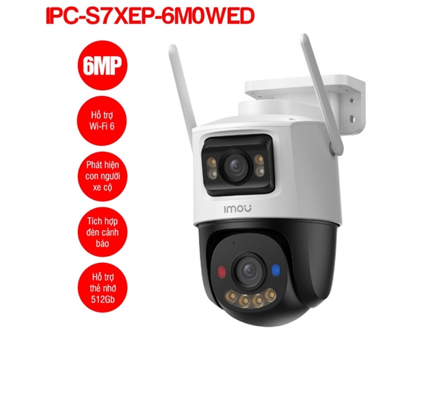 Camera Wifi ngoài trời 6MP iMOU IPC-S7XEP-6M0WED [2 ống kính, quay quét]
