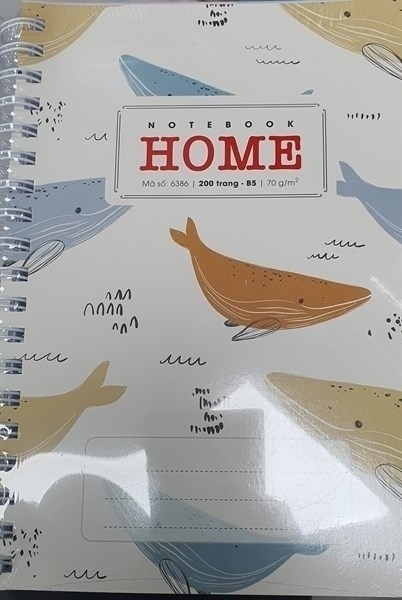 Sổ lò xo bìa bồi cao cấp home B5 200 Trang ĐL70 Hải Tiến HT6386