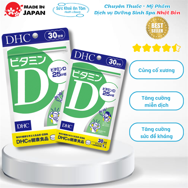 Viên uống bổ sung Vitamin D DHC Nhật Bản 30 viên