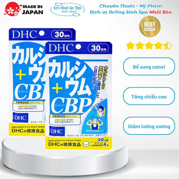 Viên uống bổ sung Canxi và CBP DHC Nhật Bản 240 viên