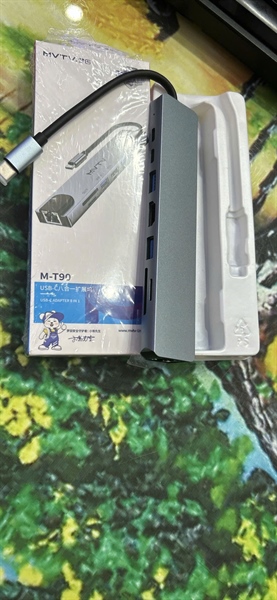 Dây chuyển Type C 8 in 1 MVTV MT90 (HDMI+USB 3.0x2+DP100W+USBC+SD/TF+LAN)) (6T)