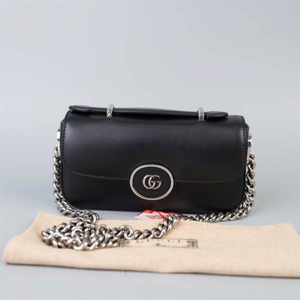 Túi GG Petite đen sz18 (HC)+