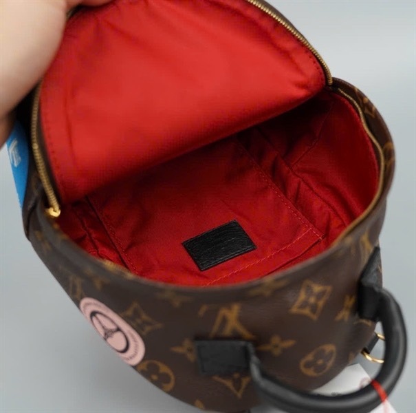 Balo LV hoa nâu in hình 3 strap (AR4106) (HC)+