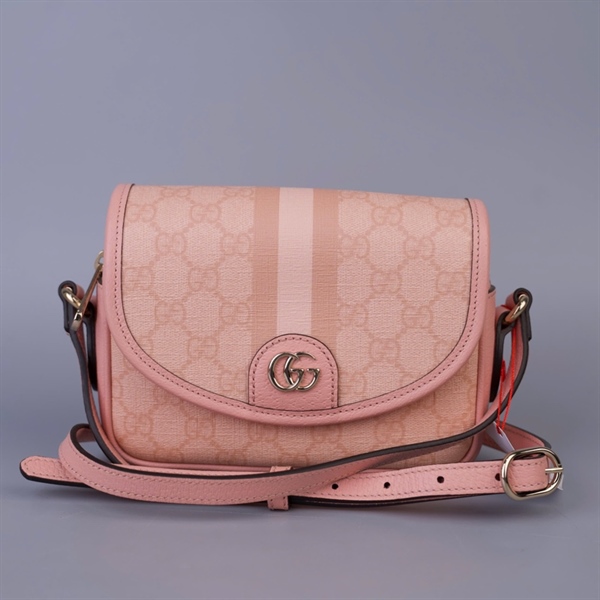 Túi GG đeo chéo màu nude sz18 (BQ) KG+