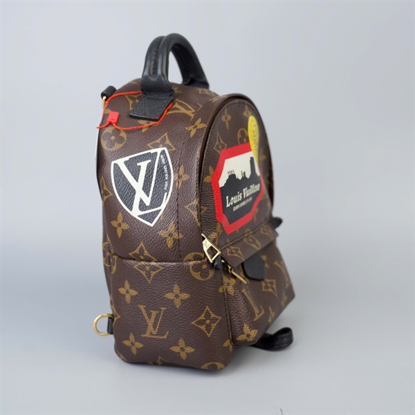 Balo LV hoa nâu in hình 3 strap (AR4106) (HC)+