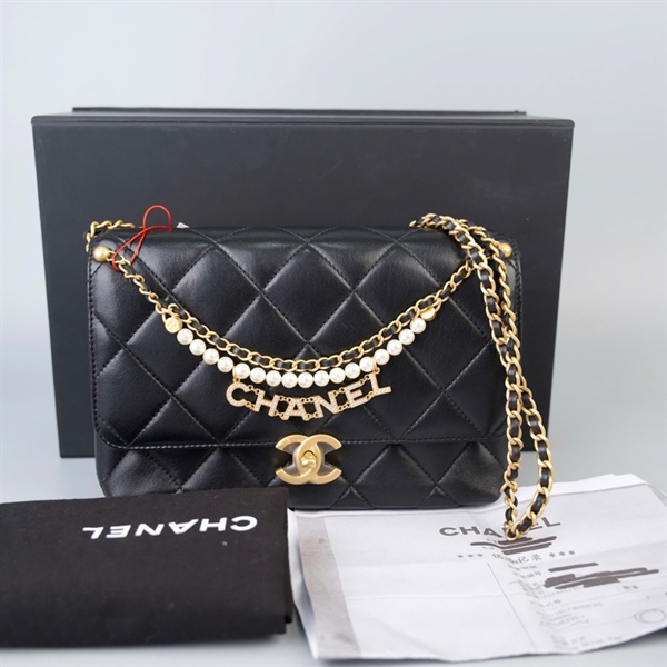 Túi Chanel đen (XG5XE295) sz22 (BQ) KG+