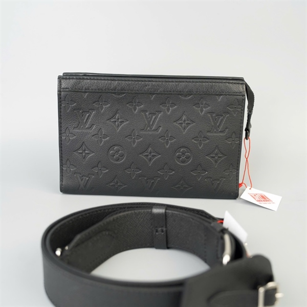 Túi LV Clutch hoa đen kèm tag sz22 (BQ) KG+