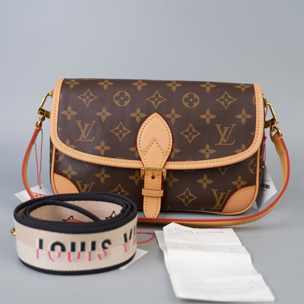 Túi LV hoa nâu 2 strap sz24 (BQ) KG+