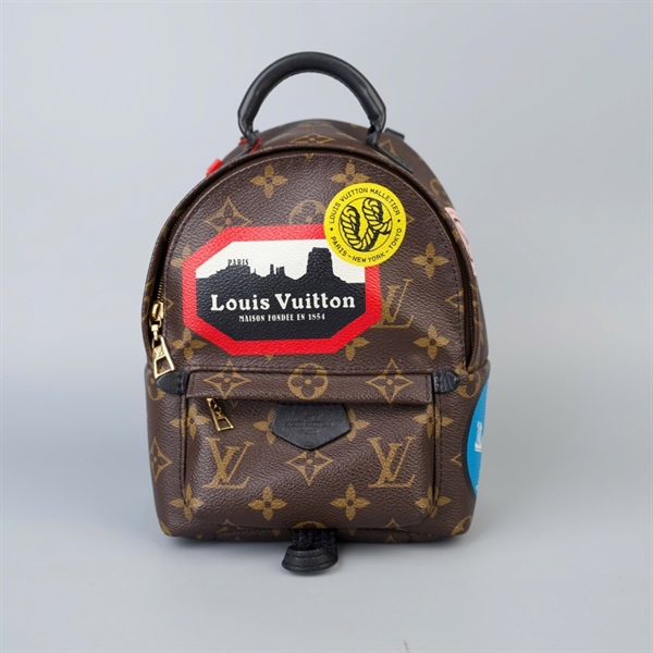 Balo LV hoa nâu in hình 3 strap (AR4106) (HC)+