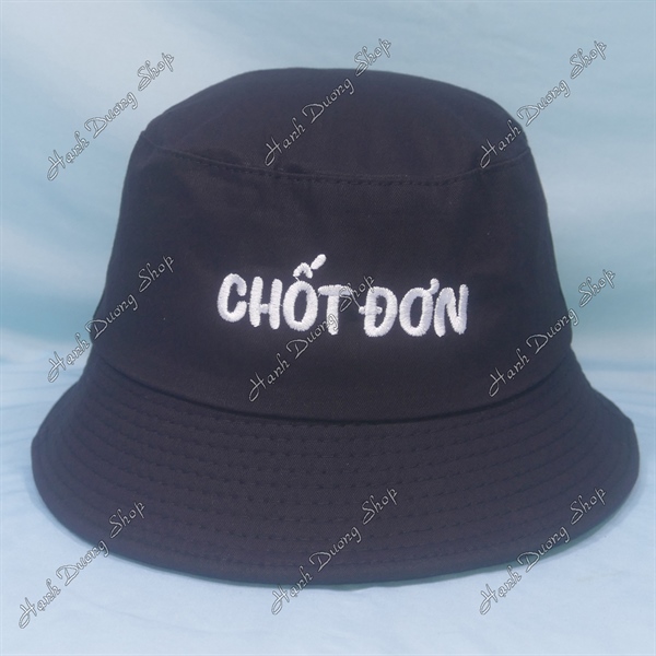 Nón tai bèo mũ bucket vành nhỏ thêu chữ Chốt Đơn