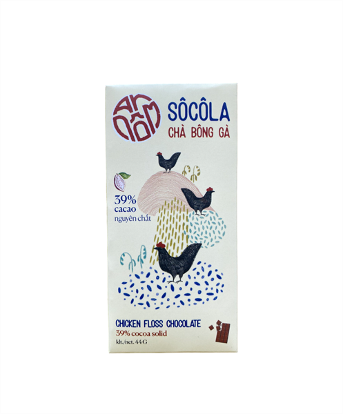TBros Socola chà bông gà An nôm 39% 44g チキンフロス入りチョコレート
