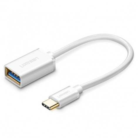 Cáp dữ liệu USB Type-C sang USB-A Female 3.0 truyền dữ liệu giữa máy tính và điện thoại dài 15cm màu trắng Ugreen ( 30702)