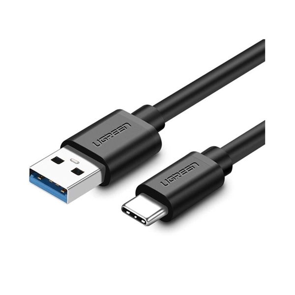 Cáp dữ liệu USB 3.0 sang USB-C, màu đen, truyền dữ liệu giữa máy tính và điện thoại dài 1.5M Ugreen ( 20883)