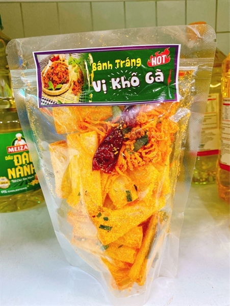 Bánh tráng cuộn phô mai khô gà