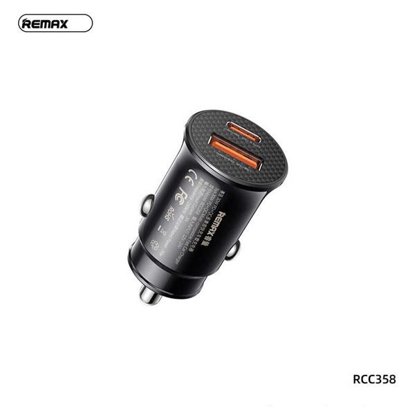 ֎[REMAX RCC358] Sạc xe hơi 1A+1C PD+QC 30W(90g)