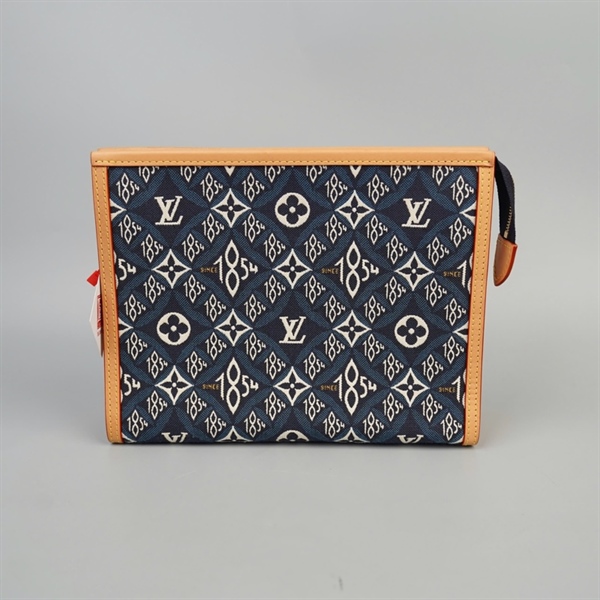 Túi LV Clutch xanh họa tiết 1854 sz24 (BQ) KG+