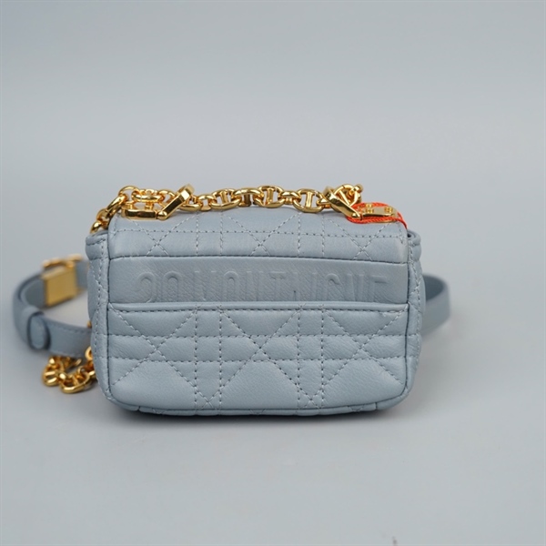 Túi Dior Caro Micro xám xanh sz12 (LN)KG+