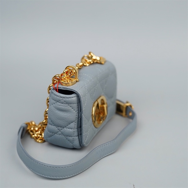 Túi Dior Caro Micro xám xanh sz12 (LN)KG+