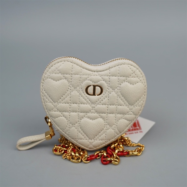 Túi Dior trái tim trắng (43-MA-0251) sz10 (LN) KG+