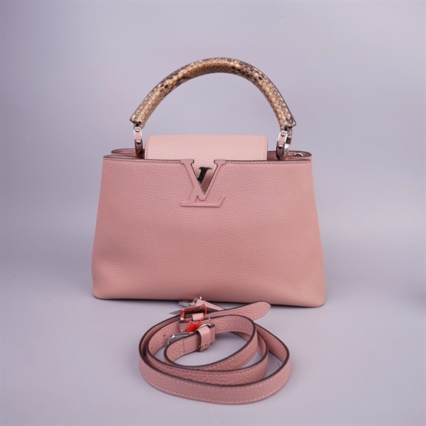 Túi LV Capu hồng quai trăn AH5127 sz30 (LN) KG+
