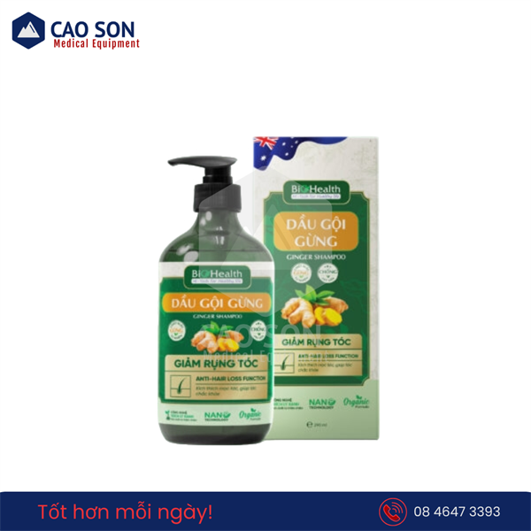 Dầu gội giảm rụng tóc chiết xuất từ gừng Biohealth 290ml