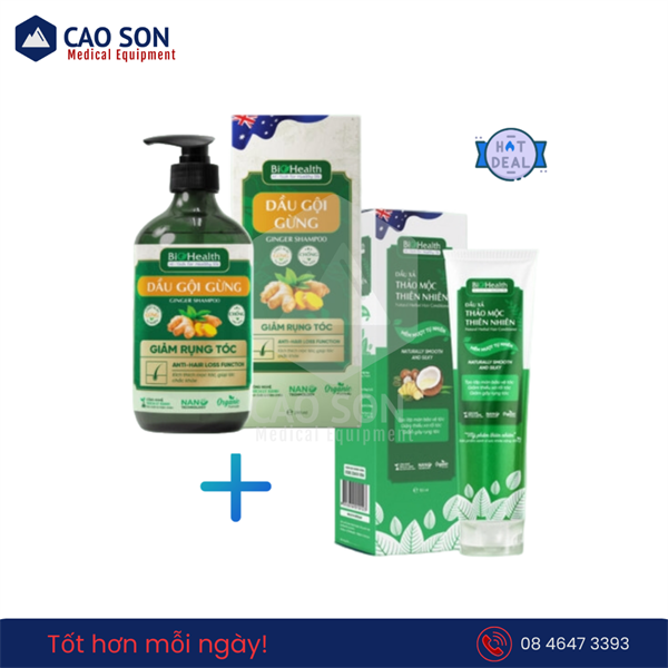 Combo Gội Xả thảo mộc thiên nhiên Biohealth