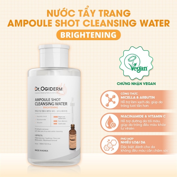 Nước tẩy trang Dr.OGIDERM