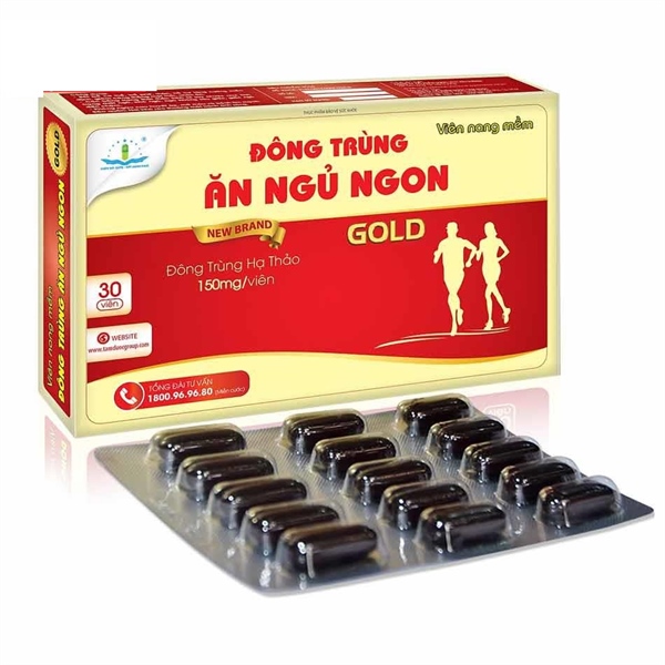 Đông Trùng Ăn Ngủ Ngon Gold New Brand Tâm Dược ( Hộp x 3 vỉ x 10 viên)