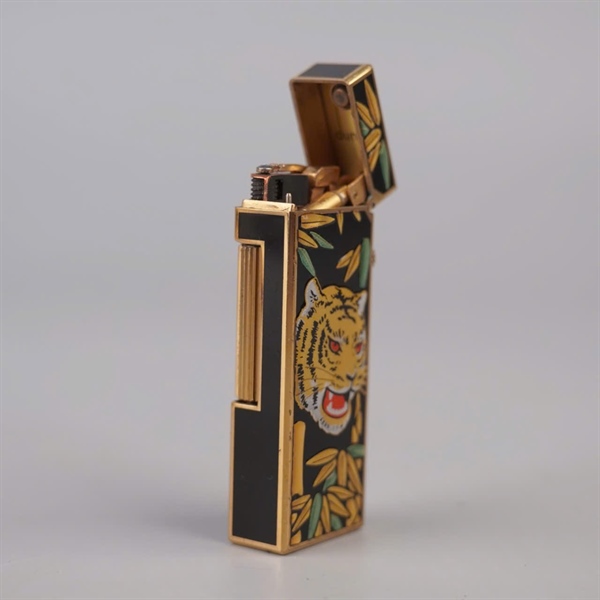 Bật lửa Dunhill đen hình hổ KG+