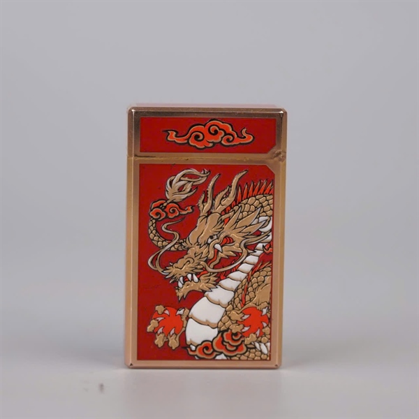 Bật lửa S.T Dupont đỏ hình rồng (P4EA40) KG+