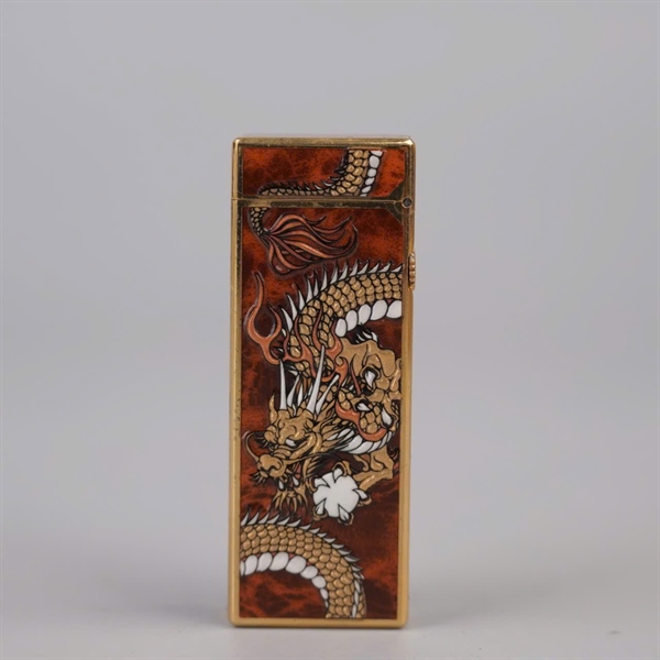 Bật lửa Dunhill nâu hình rồng (RE24163) KG+