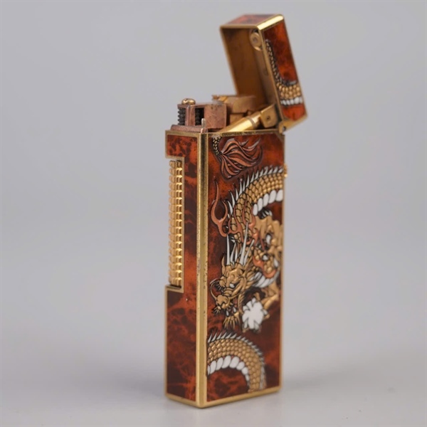 Bật lửa Dunhill nâu hình rồng (RE24163) KG+