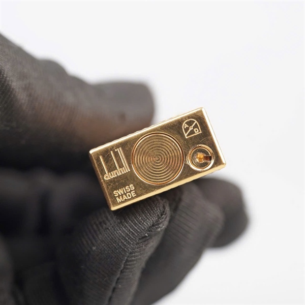 Bật lửa Dunhill vàng khắc hình vuông KG+