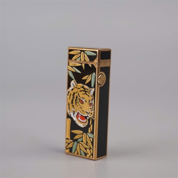 Bật lửa Dunhill đen hình hổ KG+