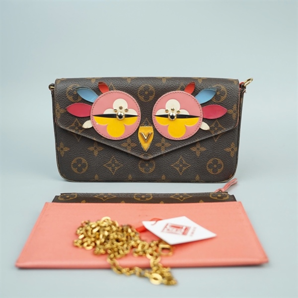 Túi LV Felicie Lovely Birds hoa nâu sz20 (LN) KG+