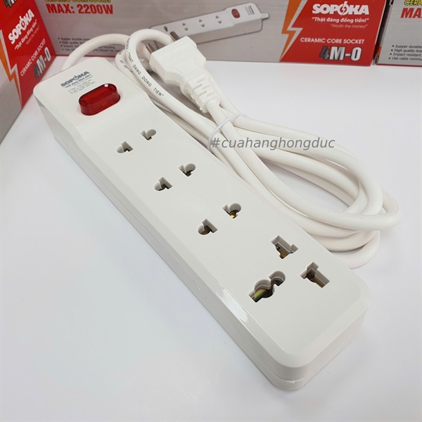 Ổ cắm lõi sứ chống cháy 2200W 4M2-3