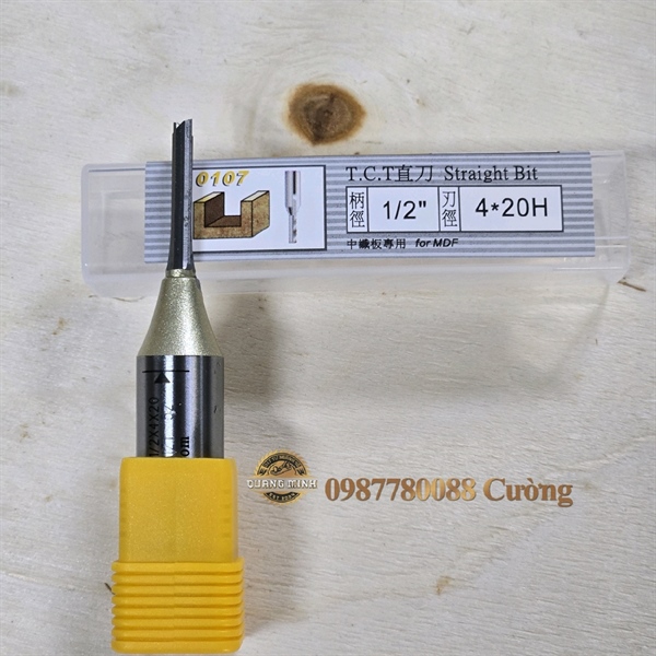 A0107408 Mũi phay thẳng TCT 1/2