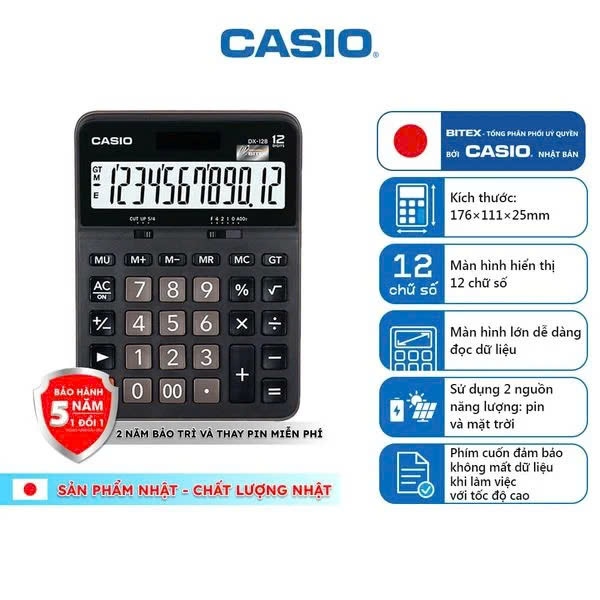 Máy tính CASIO DX12B-BK