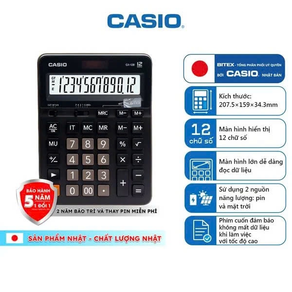Máy tính CASIO GX12B-BK